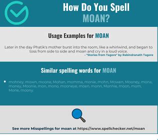 moan traduction|how do you spell moan.